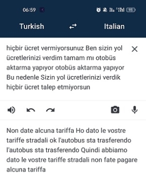 Traduzione turco - italiano